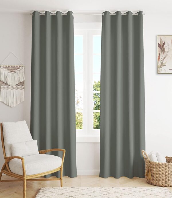 Room Darkening Blackout Curtains Set - Thermal Insulated Heavy Duty Drapes