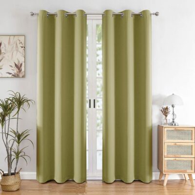 Room Darkening Blackout Curtains – Thermal Insulated, Noise Reducing, Set of 2