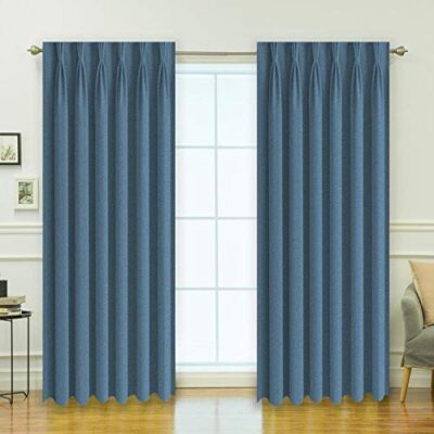 Room Darkening Blackout Pinch Pleat Curtains – Polyester, 2 Panels, Stylish Comfort