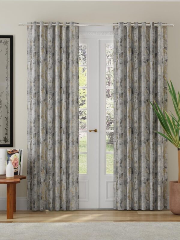 Room Darkening Door Curtains - Pack of 2, 7 Feet Long, Beige