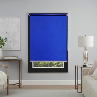 Royal Blue Waterproof Roller Blinds for Sun Blockage and Privacy