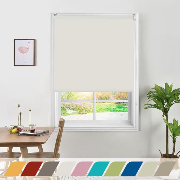 Semi-Blackout Roller Blinds for Windows: Stylish UV Protection in Snow White