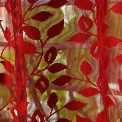 Sheer Leaf Net Curtains for Doors: Lightweight Drapes for Natural Light Filtering