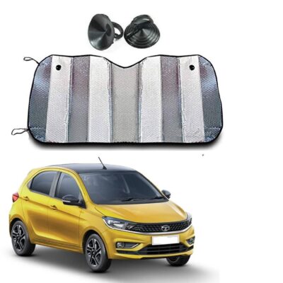 Silver Foil Car Sunshade Film for Tata Tiago – UV Protection Shade