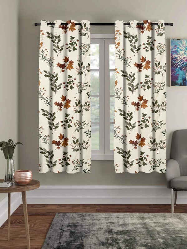 Soft Microfiber Cotton Grommet Curtains for Living Room - 48x60 Inches Pack of 2