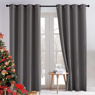 Solid Grey Blackout Curtains for Total Privacy and Noise Reduction in Your Home