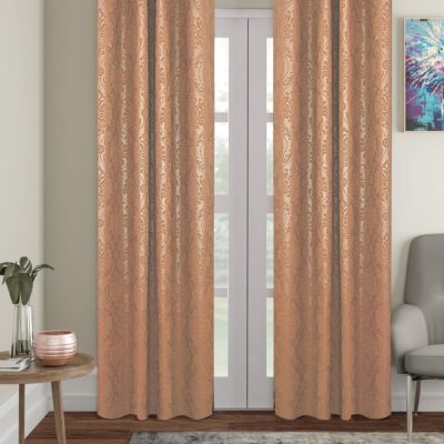 Solimo Polyester Blackout Grommet Curtains – Pack of 2, 7ft Brown