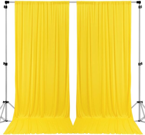 Stookin 10x10 Polyester Backdrop Curtains for Weddings and Home Decor