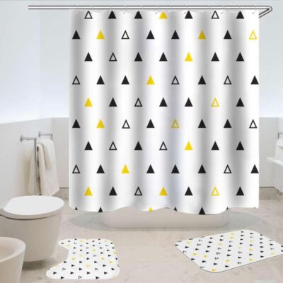 Stylish 3pc Shower Curtain & Non-Slip Bathroom Mat Set for Comfort