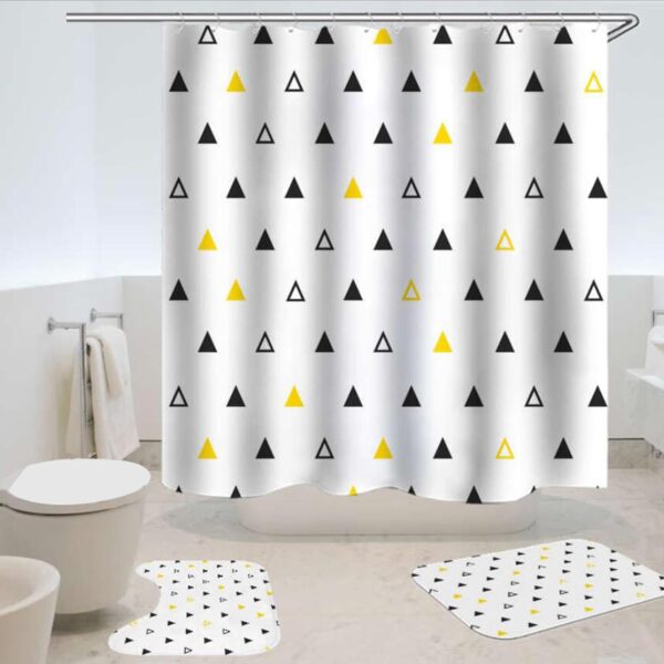 Stylish 3pc Shower Curtain & Non-Slip Bathroom Mat Set for Comfort