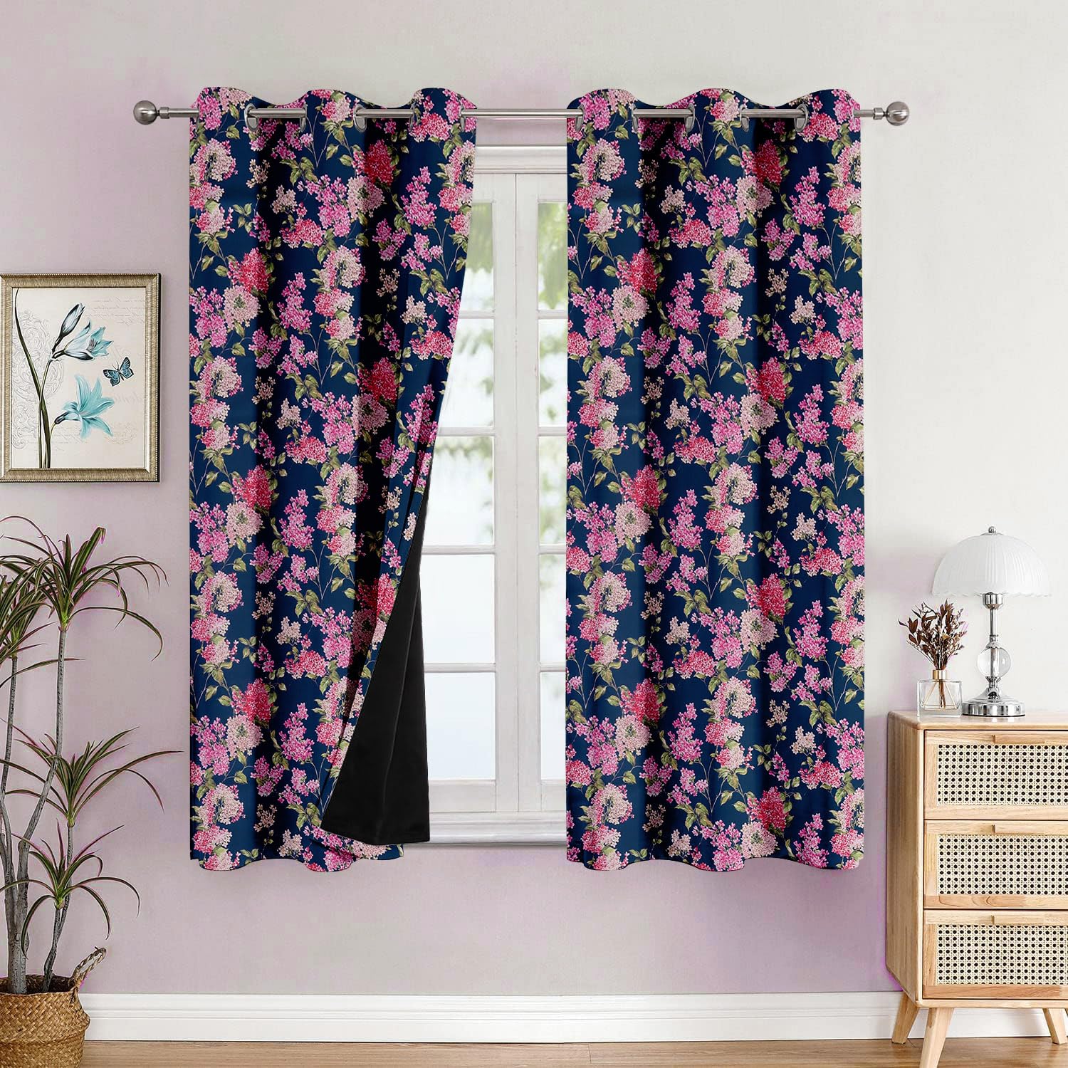 Transform Your Space with Stylish 5 Feet Blackout Curtains in Blue Coral