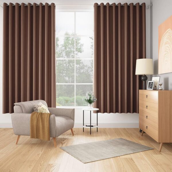 Stylish 7 Feet Blackout Curtains Set for Living Room Decor