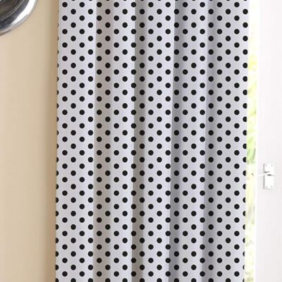 Stylish AIRWILL Cotton Polka Dot Blackout Curtains for Room Darkening Solutions