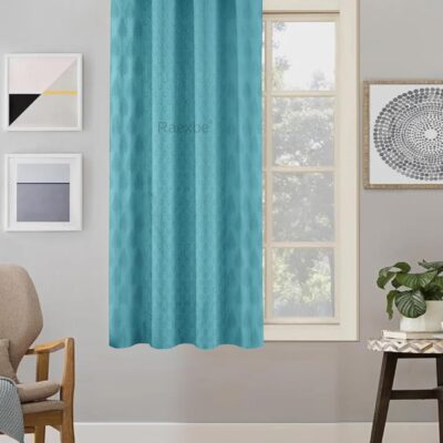 Stylish Aqua Floral Design Curtains for Modern Home Decor and Privacy