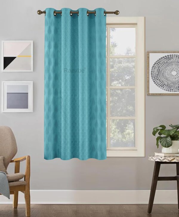 Stylish Aqua Floral Design Curtains for Modern Home Decor and Privacy