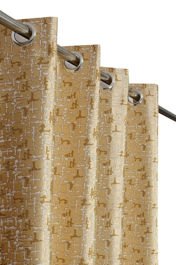 Stylish Beige Polyester Blackout Curtains for Bedroom and Living Room Decor