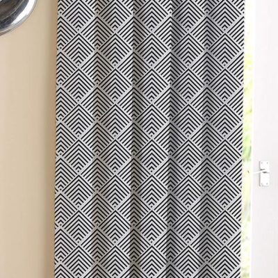 Stylish Black Diamond Check Blackout Curtains for Ultimate Room Darkening