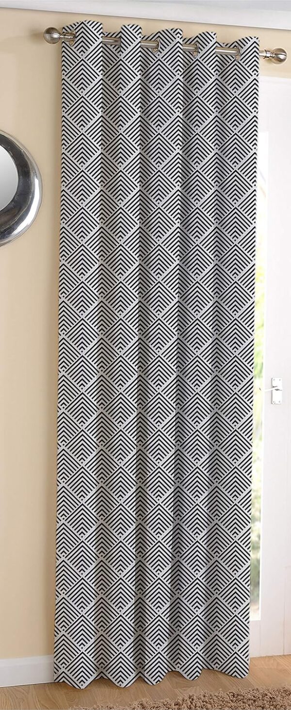 Stylish Black Diamond Check Blackout Curtains for Ultimate Room Darkening