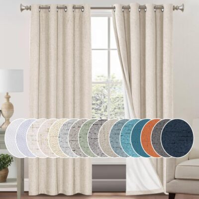 Stylish Blackout Curtains for Energy Saving Bedroom and Living Room Decor