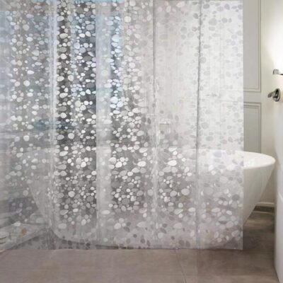 Stylish CASA-NEST PVC Shower Curtain in Stone Design – 4.5 ft x 7 ft