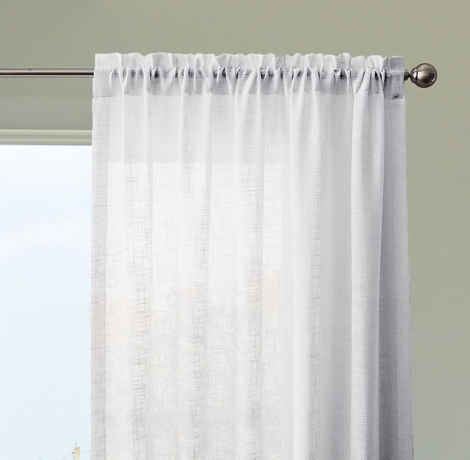 Transform Your Space with Stylish HOMEMONDE Cotton Sheer Curtains Set of 2