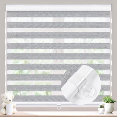 Stylish MiLin Roller Shades: Cordless Zebra Blinds for Every Window Size