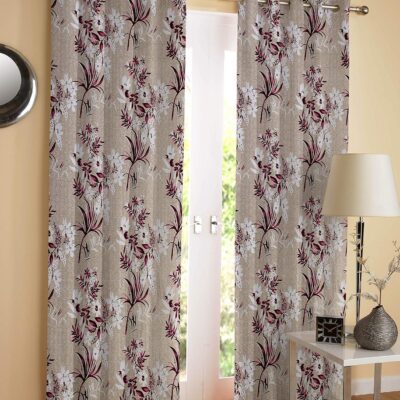 Stylish Pink Tree Design Polyester Curtains for Home Office Windows