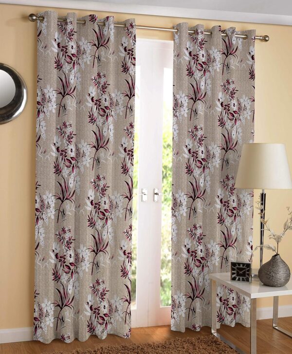 Stylish Pink Tree Design Polyester Curtains for Home Office Windows