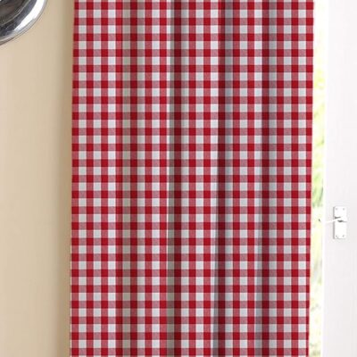 Stylish Red Gingham Check Blackout Curtains for Enhanced Room Darkening