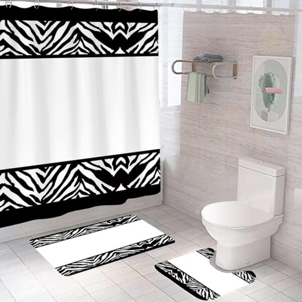 Stylish Shower Curtain & Non-Slip Mat Set for a Modern Bathroom Makeover