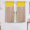 Stylish Solimo Polyester Striped Window Curtains - Light-Filtering Yellow Panels
