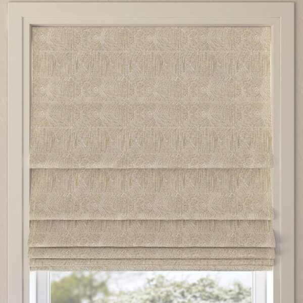 Stylish Total Blackout Cordless Roman Shade in Beige - 27" x 64"