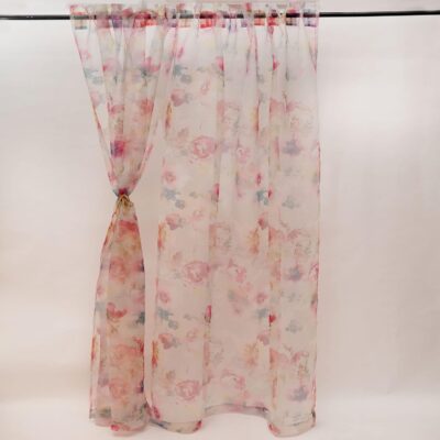 Stylish ZEBA Polyester Sheer Curtains for Doors and Living Rooms