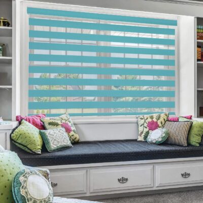 Stylish Zebra Blinds: Dual Shade Polyester Curtains for Light Control and Privacy