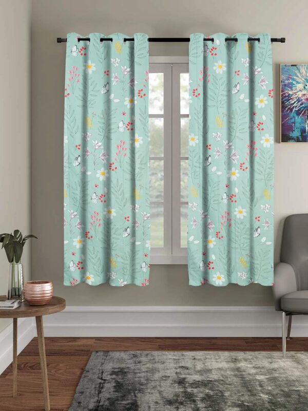 Super Soft Microfiber Cotton Grommet Curtains for Living Room - 48x60 Inches