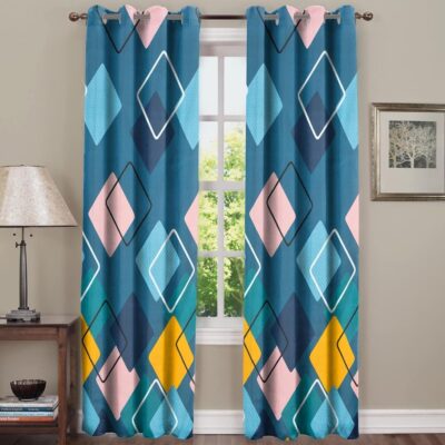 Supersoft French Blue Grommet Door Curtains for Stylish Living Room Decor