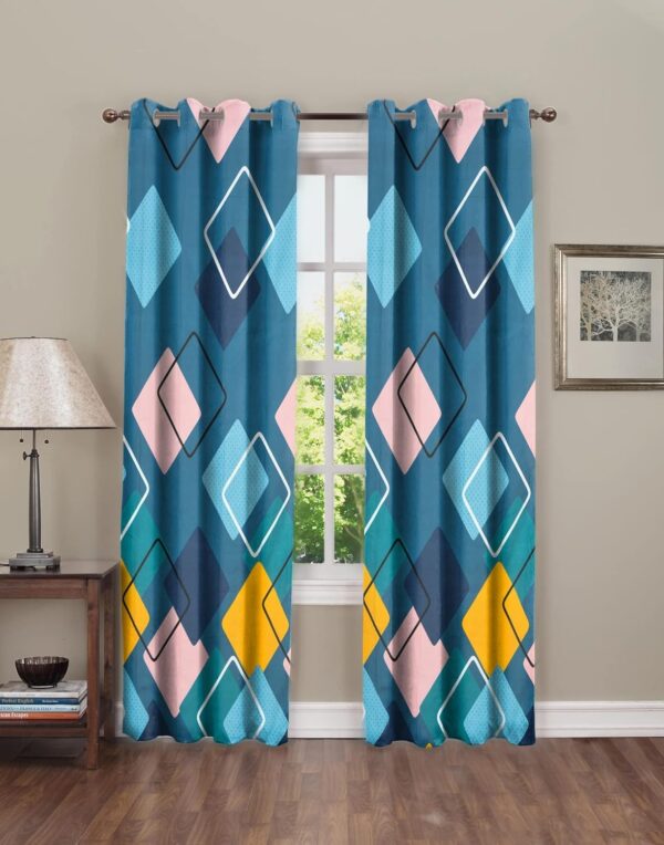 Supersoft French Blue Grommet Door Curtains for Stylish Living Room Decor