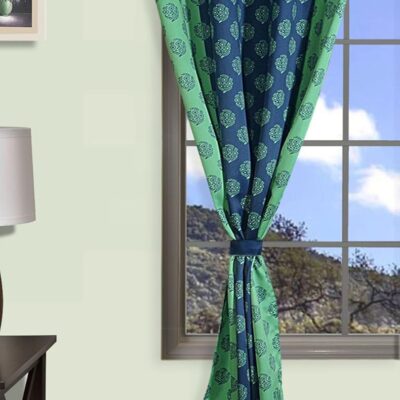 Swayam Turquoise Blackout Curtains: Thermal Insulator & Noise Dampener Set