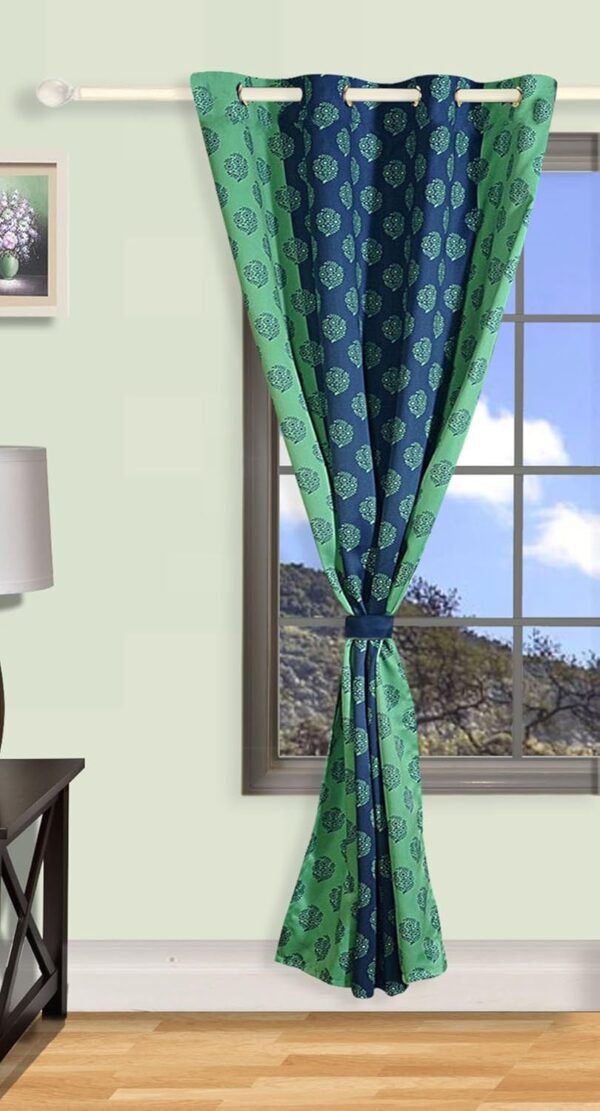 Swayam Turquoise Blackout Curtains: Thermal Insulator & Noise Dampener Set