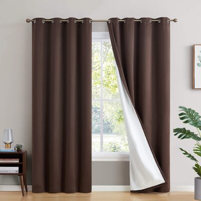 Thermal Insulated Blackout Curtains for Bedroom – Double Layer, Noise Reducing