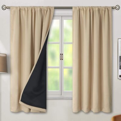 Thermal Insulated Blackout Curtains for Full Room Darkening and Noise Reduction