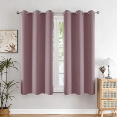 Thermal Insulated Blackout Curtains for Ultimate Room Darkening in Lavender