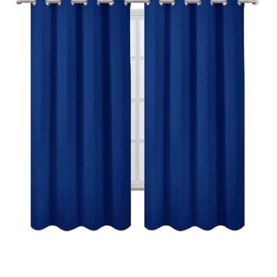 Thermal Insulated Noise Reducing Curtains for Darker, Quieter Rooms – Navy Blue Set