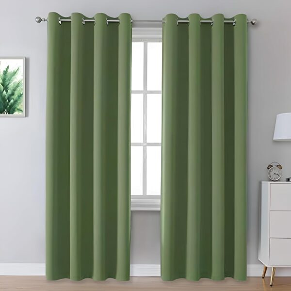 Tramb Solid Beige Blackout Curtains for Total Privacy and Noise Reduction