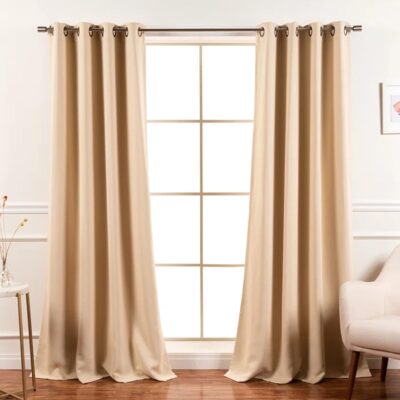 Tramb Solid Brown Blackout Curtains for Total Privacy and Noise Reduction