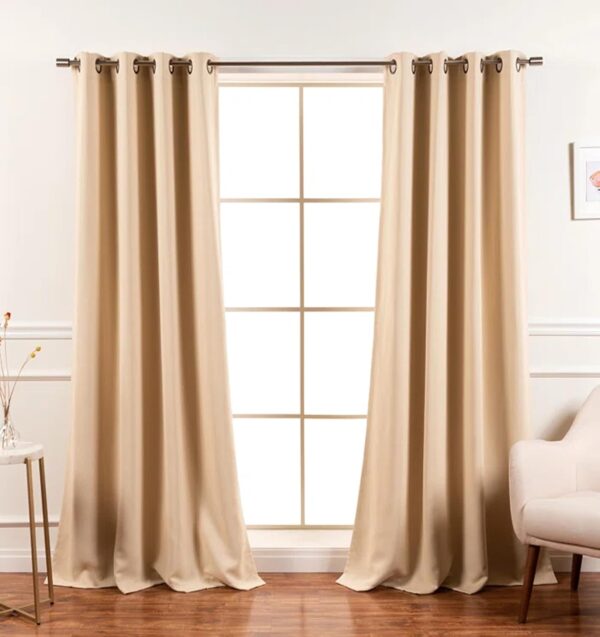 Tramb Solid Brown Blackout Curtains for Total Privacy and Noise Reduction