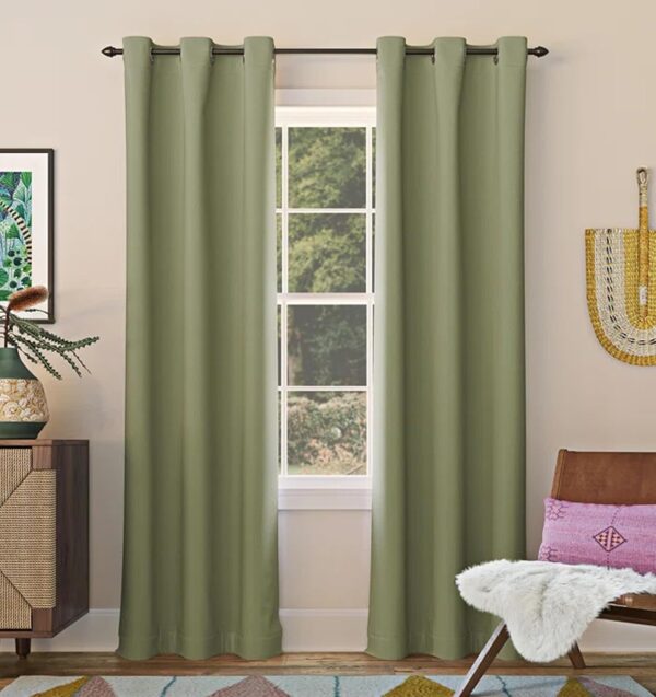 Tramb Solid Brown Polyester Blackout Curtains for Total Home Privacy and Comfort