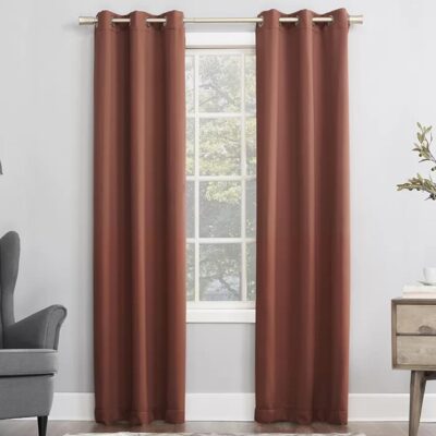 Tramb Solid Brown Polyester Blackout Curtains for Ultimate Privacy and Comfort