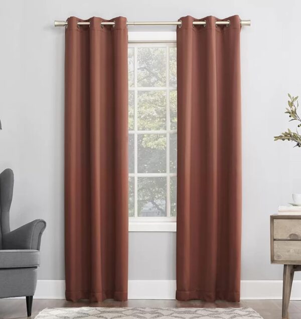 Tramb Solid Brown Polyester Blackout Curtains for Ultimate Privacy and Comfort