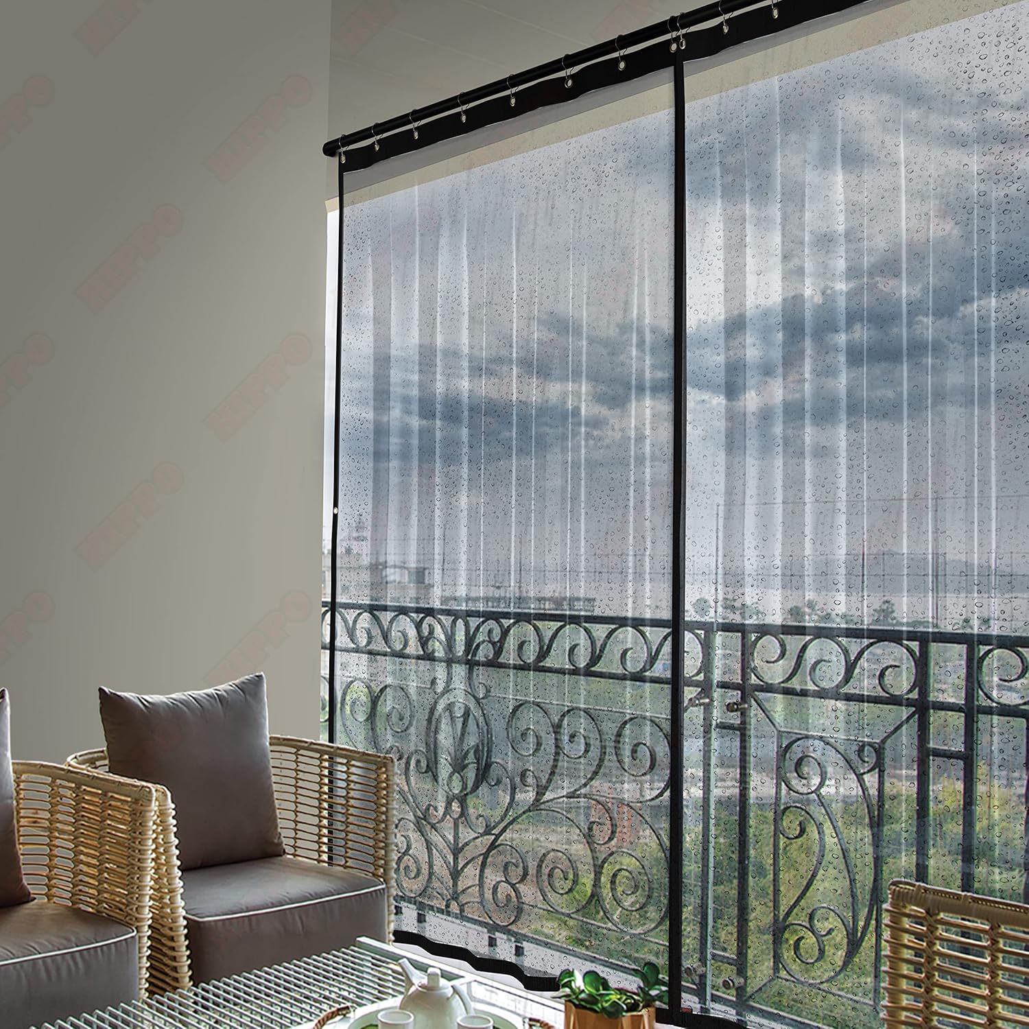 Transform Your Balcony with Transparent Waterproof PVC Curtain for Year-Round Protection